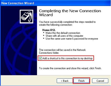 complete PPPoE configuration in Windows XP