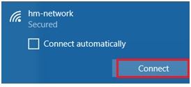 Connect to Wifi network