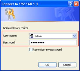 logon linksys router to change router password