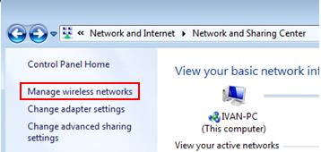 WLAN AutoConfig is started - can manage wireless network in Windows 7