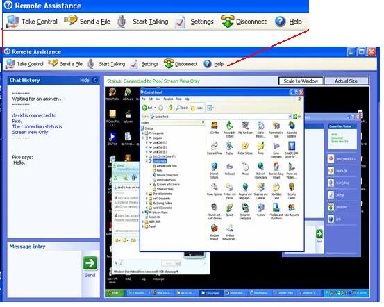 Remote Assistance with Live MSN Messenger