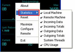 AnalogX Netstat Live - Statistics