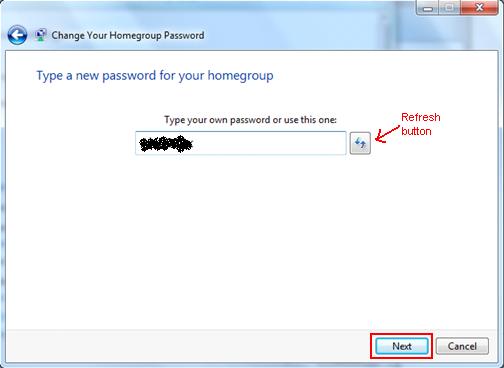 type new homegroup password