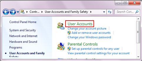 user accounts management