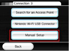 Wii Wireless Connection Manual Setup