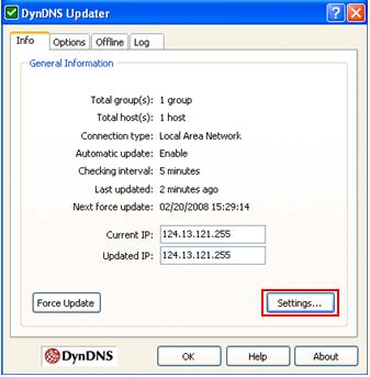 DynDNS Updater - dynamic DNS name