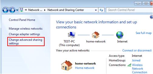 Windows 7 enable file sharing setting