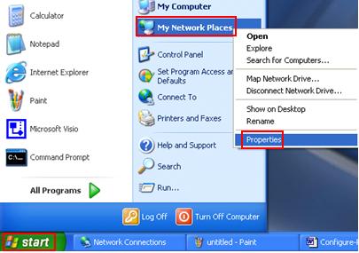 my network places in Windows XP