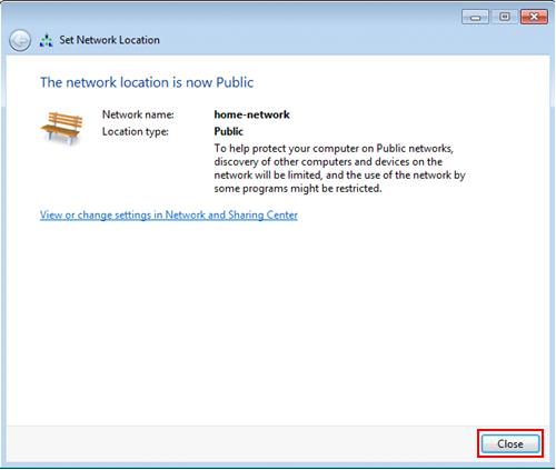 Windows 7 - new network location type