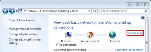 Windows 7 - see network map