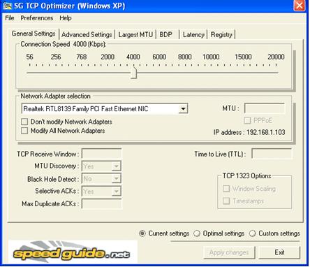 Use SG TCP Optimizer to Improve Internet Speed