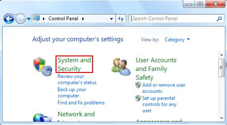system and security in Win7