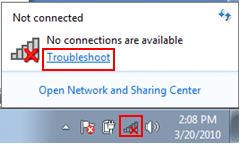 Windows 7 - troubleshoot network