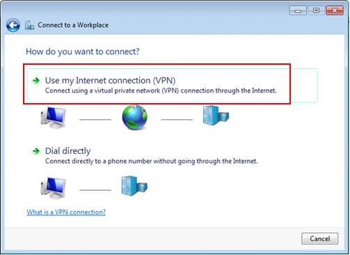 use VPN connection in Windows 7