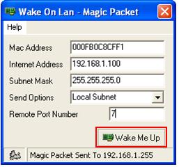 Wake on LAN Application