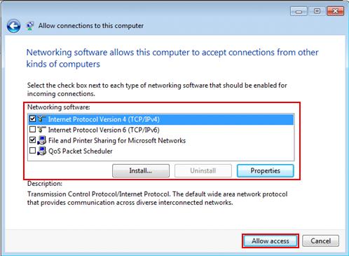 Windows 7 - allow PPTP VPN connections to this computer